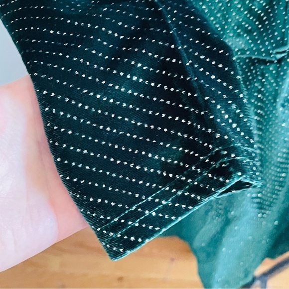 Smak Parlour Emerald Sparkly Velvet Mock Turtleneck Dress- Size 2X- NWT - Picture 3 of 10